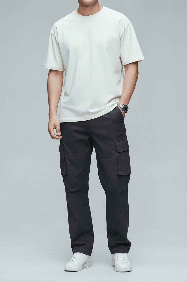 Cargo Wide Fit Denim - Zarvoux