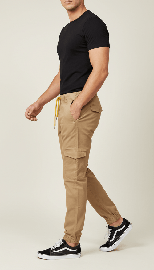 Beige Unisex Cargo Trousers – Stylish Utility Trousers - Zarvoux
