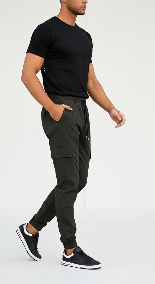 Black Unisex Cargo Trousers – Stylish Utility Trousers - Zarvoux