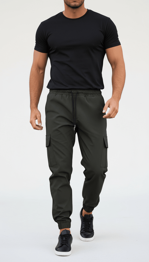 Black Unisex Cargo Trousers – Stylish Utility Trousers - Zarvoux