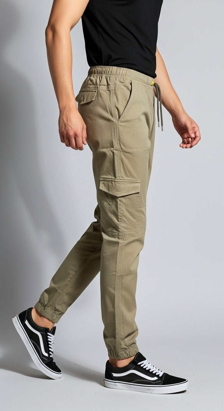 Sage Green Unisex Cargo Trousers – Stylish Utility Trousers - Zarvoux