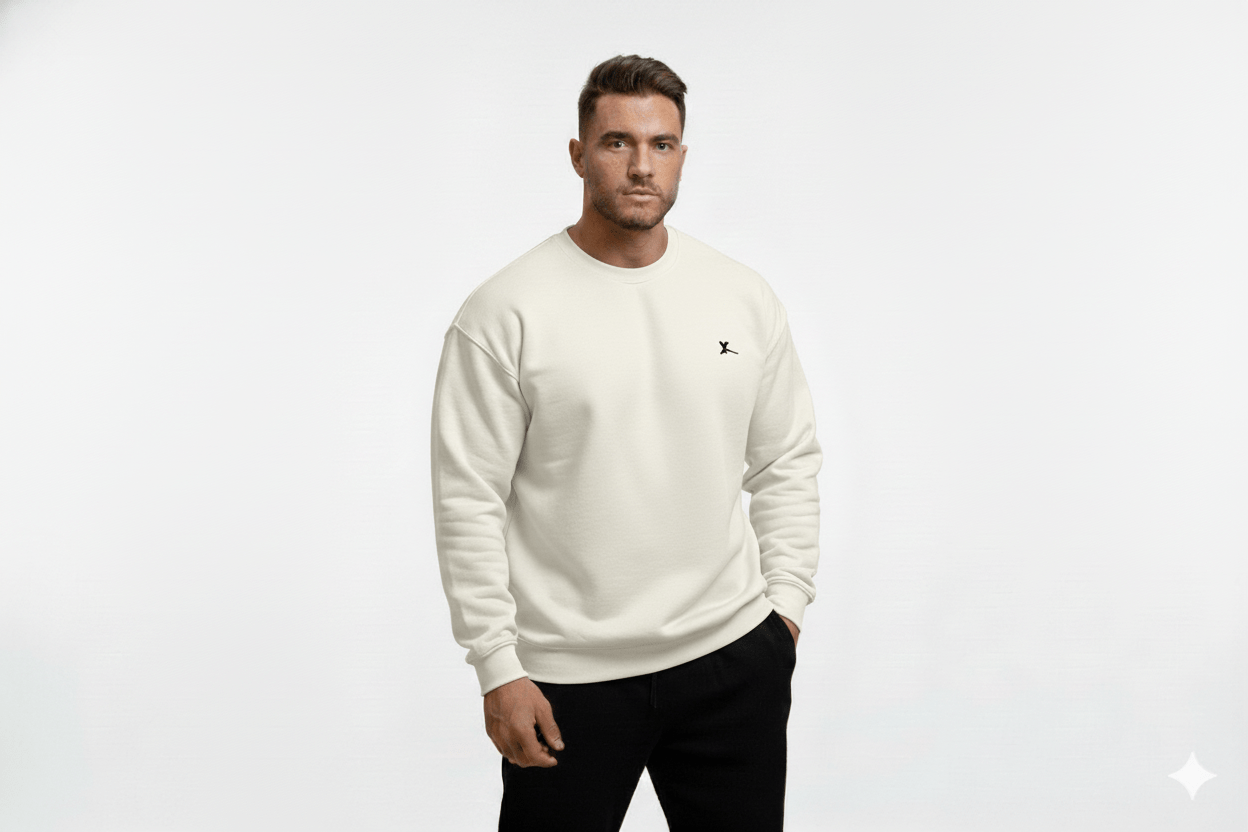 Solid Sweatshirt for Men – Winter Beggie Sweatshirt - Zarvoux