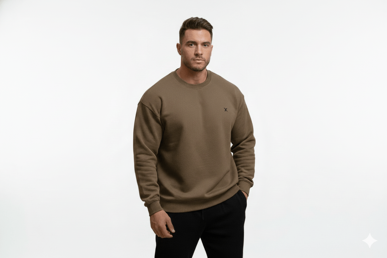 Solid Sweatshirt for Men – Winter Beggie Sweatshirt - Zarvoux